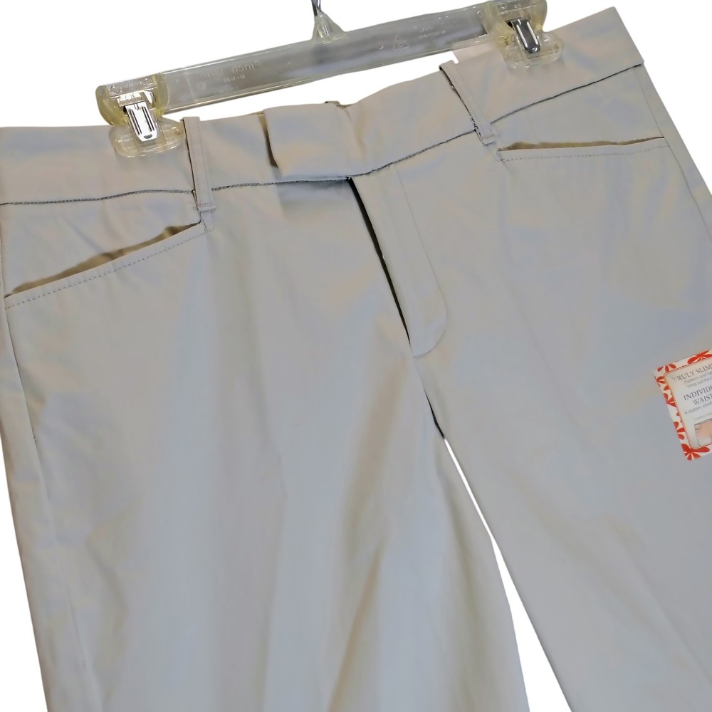 Dockers Womens Truly Slimming Individual Fit Bermuda Shorts Khaki Beige Size 12